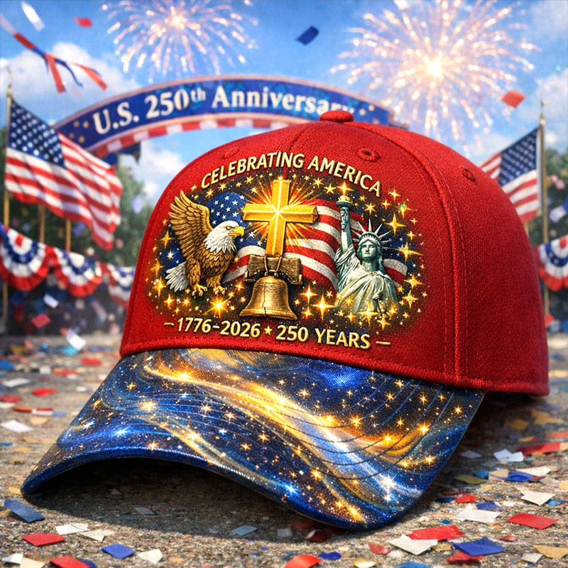 Europeu americano novos produtos 3D impressão Digital aba curva boné de beisebol pod americano 250o aniversário boné