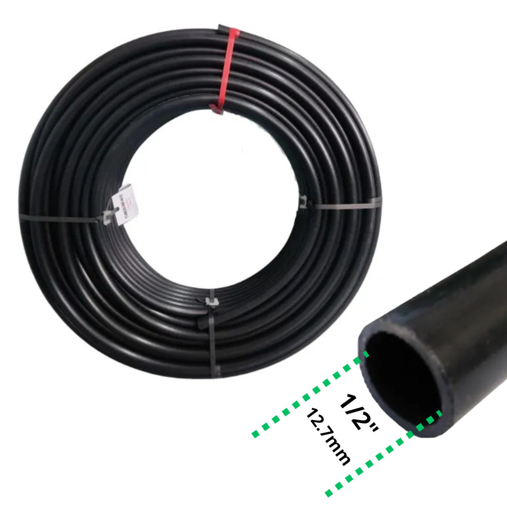 50 metros mangueira 1/2" para irrigacao selo vermelho polietileno oferta