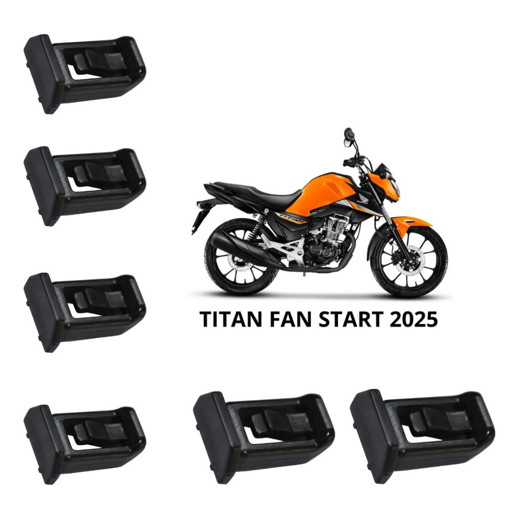 Kit 6 Presilhas Carenagem Honda Titan Fan 160 2025 CB 300F Twister Fixação Tanque LOJAAGORA