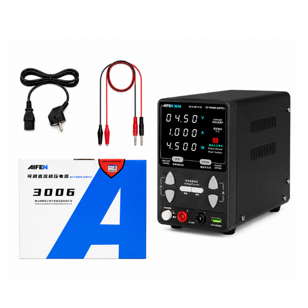 Fonte Alimentação Bancada 30v 6a 180w Aifen 3006 Bivolt Digital Ajustável