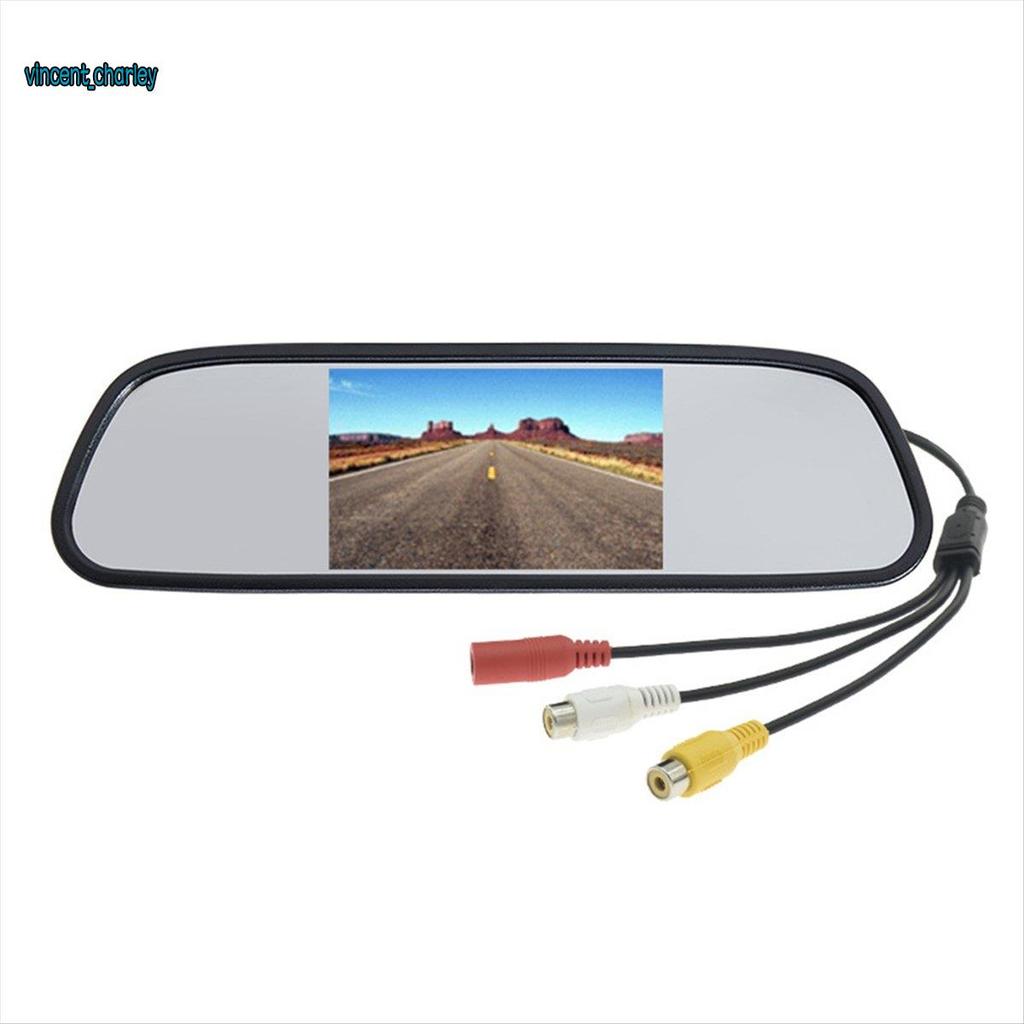 [vincent_c] Monitor De Estacionamento De Vídeo Para Carro 4.3 Polegadas TFT LCD Espelho Retrovisor Imagem Reversa 12v-24