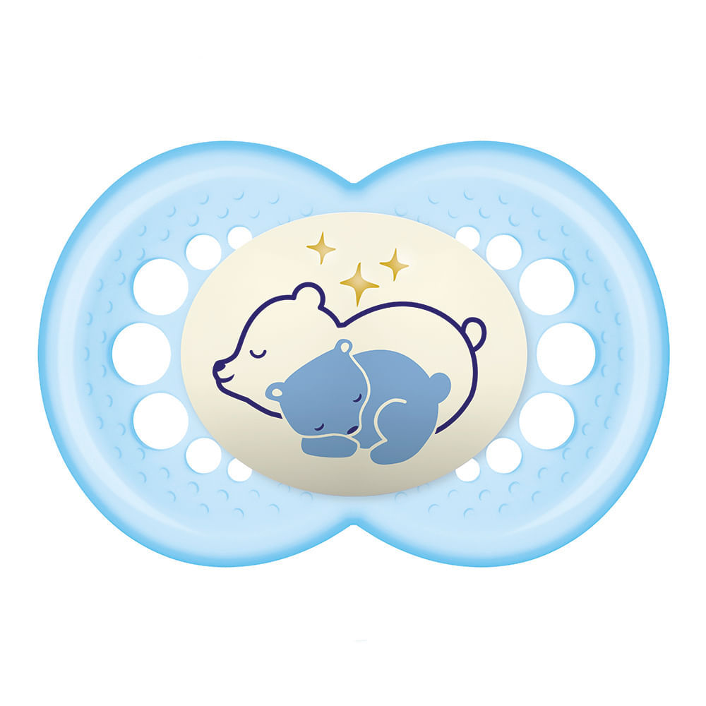 Chupeta Mam Original Night Skin Soft 6+ Meses Boys Desenhos e Cores Sortidas 1 Unidade Ref:2525