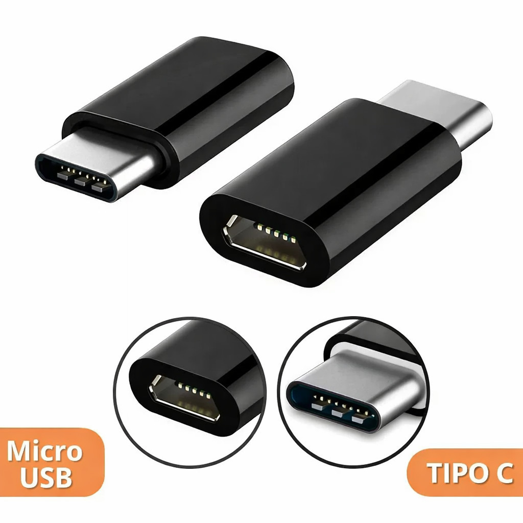 Adaptador V8 para USB-C Tipo C OTG Micro USB Inova
