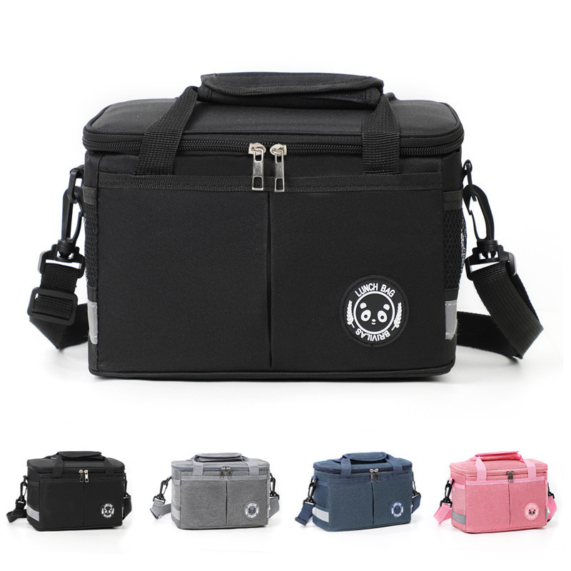 Bolsa Térmica Para Almoço Com Estampa De Urso - Fácil Limpeza E Portátil Para Escola E Escritório