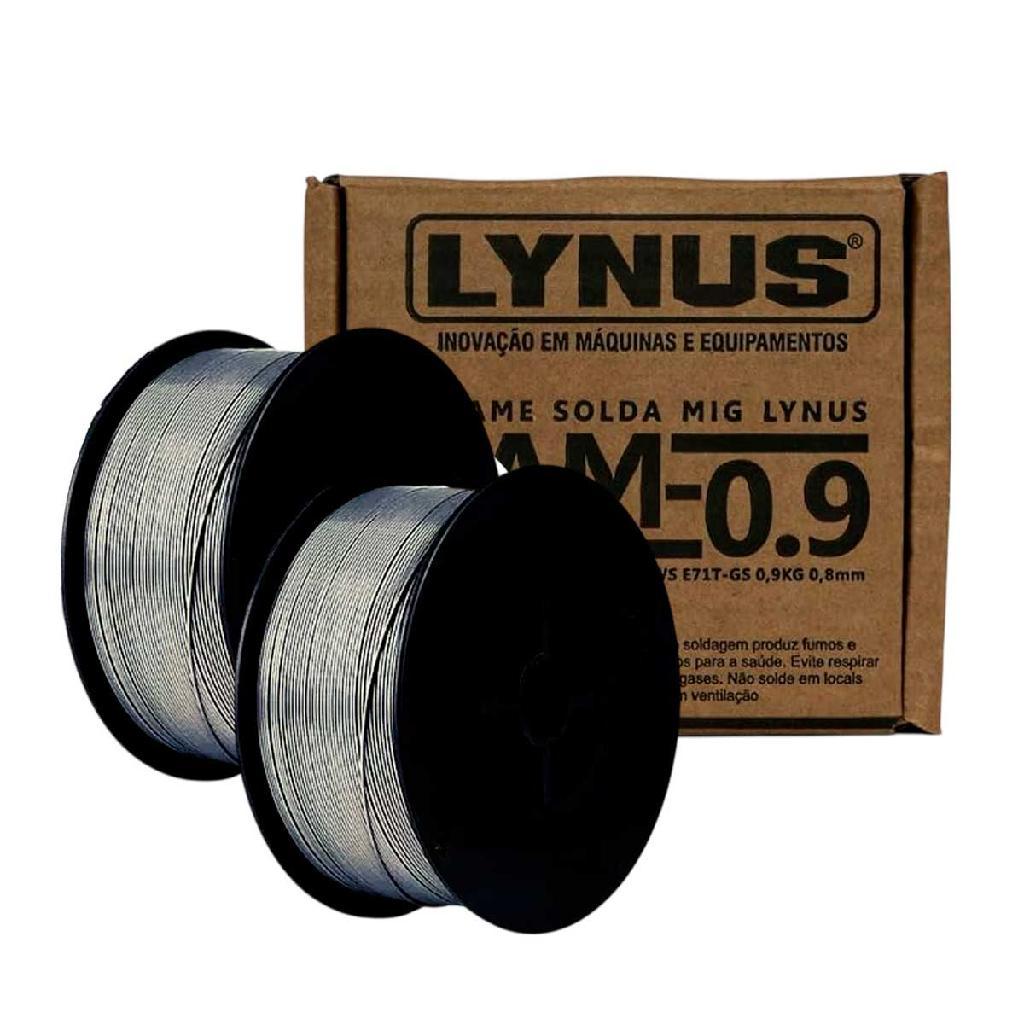 Kit 2 Arames Solda Lynus Sem Gás Mig 0,8 Mm 1kg | AWS E71T-GS