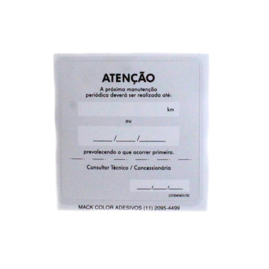 Etiqueta Adesiva de Troca de Óleo Volkswagen LIT04145170