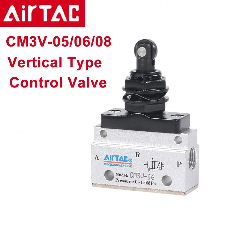 Válvula De Controle Tipo Vertical Airtac CM3V-05/06/08 Pneumática De 3/2 Vias Xx