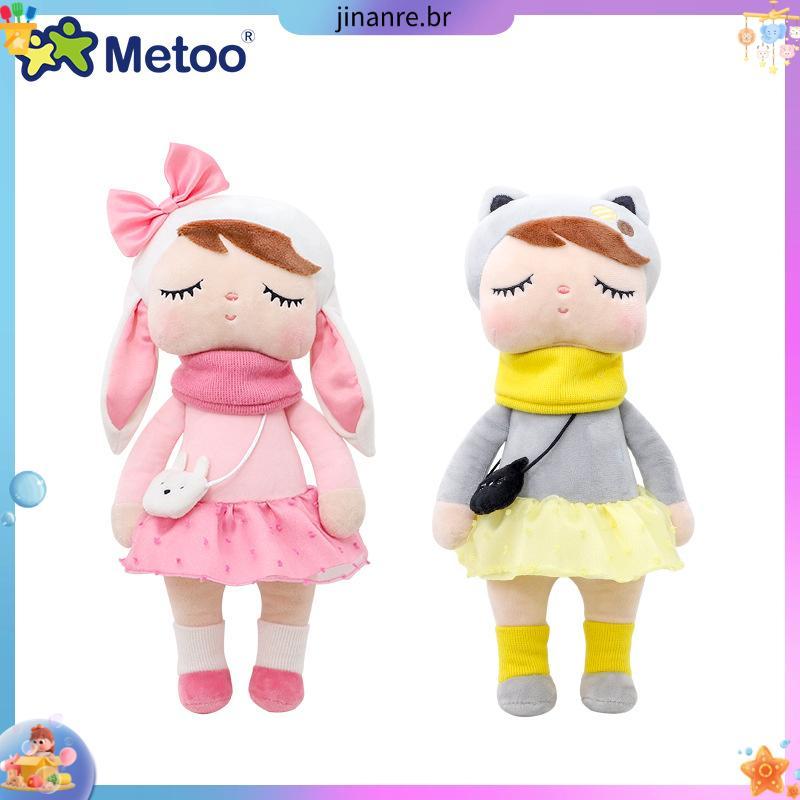Brinquedos De Pelúcia Original Metoo 2 Peças Angela Doll Toys Para Meninas Bebê Fofo Coelho Anjoa Bonito Presente De Na