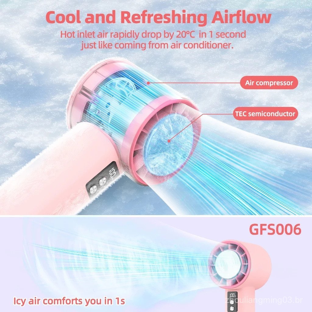 Novo mini ventilador portátil, ventilador recarregável por USB, pequeno ventilador portátil de alta velocidade para uso 