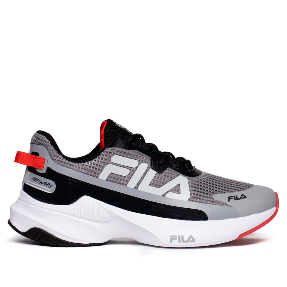 Tênis Masculino Fila Recovery Running Cinza/Preto