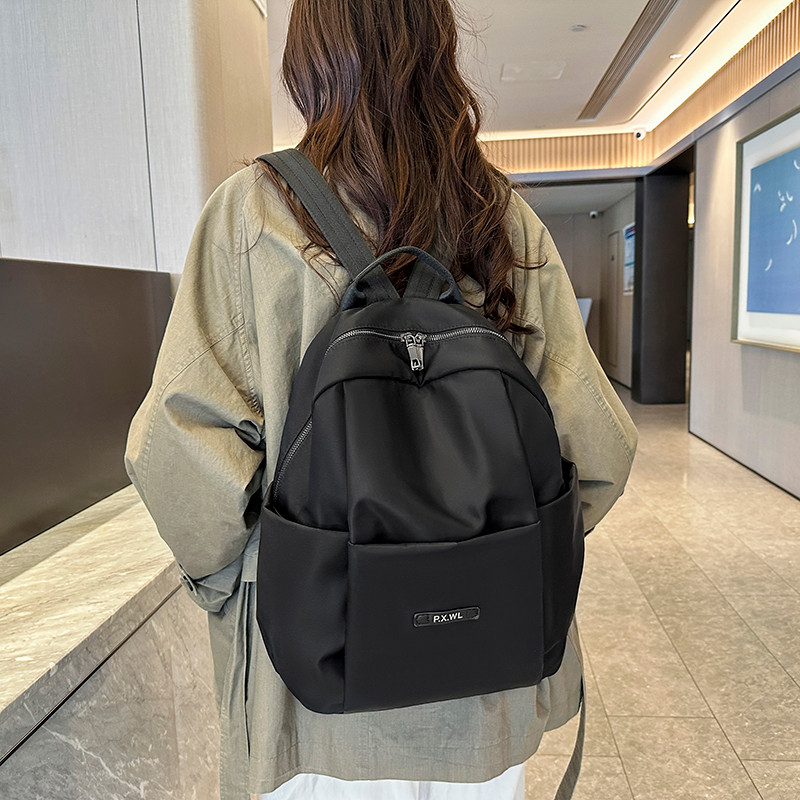 Taoxiaoqi cor sólida simples mochila novo estilo grande capacidade leve Commuter mochila lazer esportes mensageiro mochi