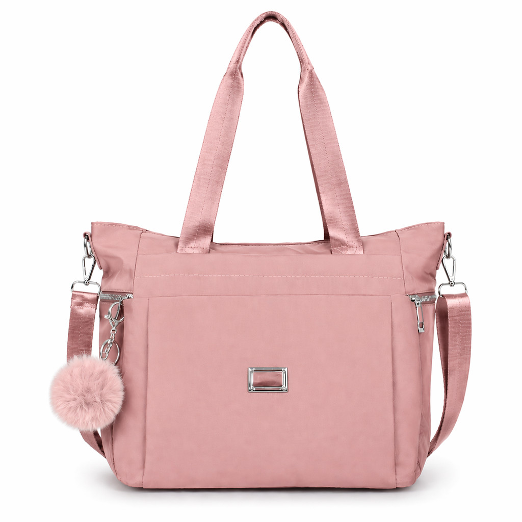 Bolsa Feminina Grande Sacola Moderna Com Alça Transversal Repartições Bolso Lateral Chaveiro Brinde