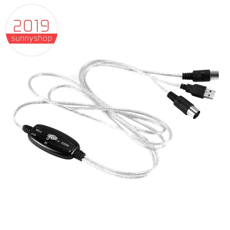 [Bestseller S] Conversor De Cabo MIDI USB IN-OUT PC Para Adaptador De Teclado Musical
