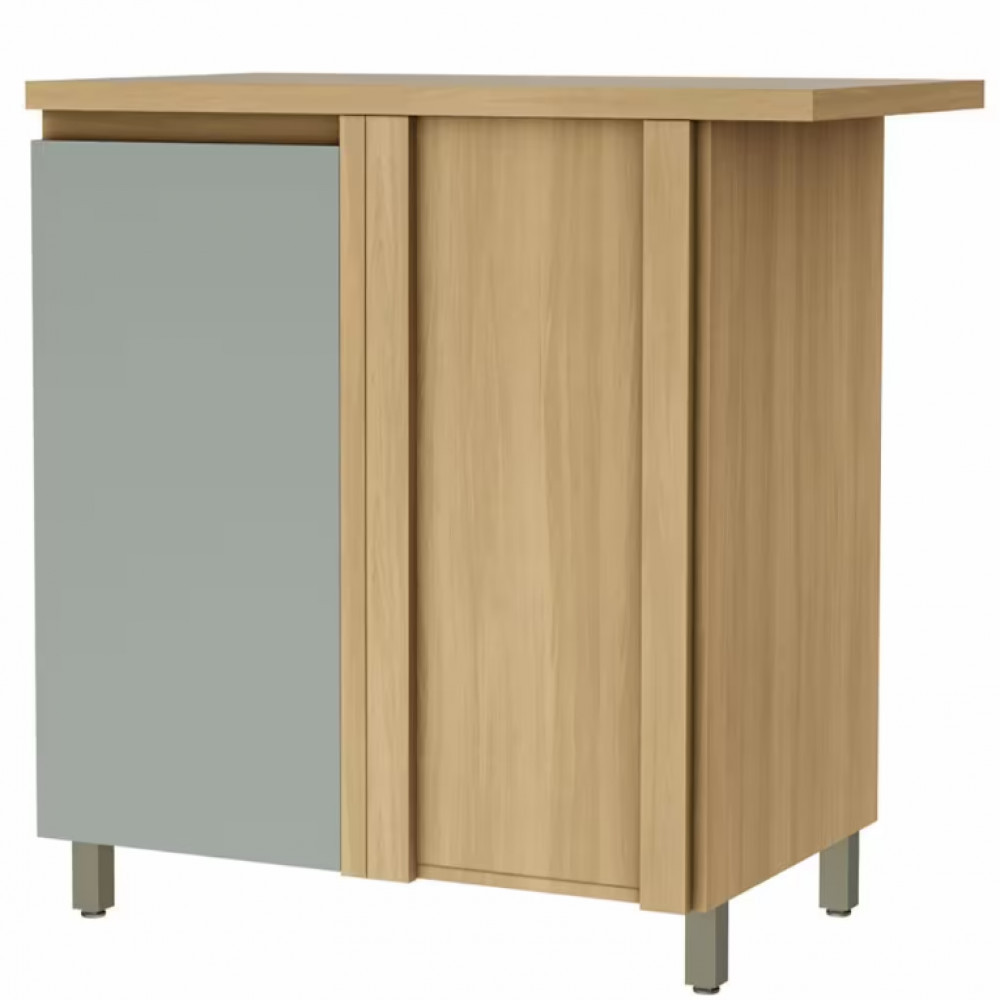 Balcão de Canto Nesher Rainha em MDF 15mm com 1 Porta e 1 Prateleira 92cm