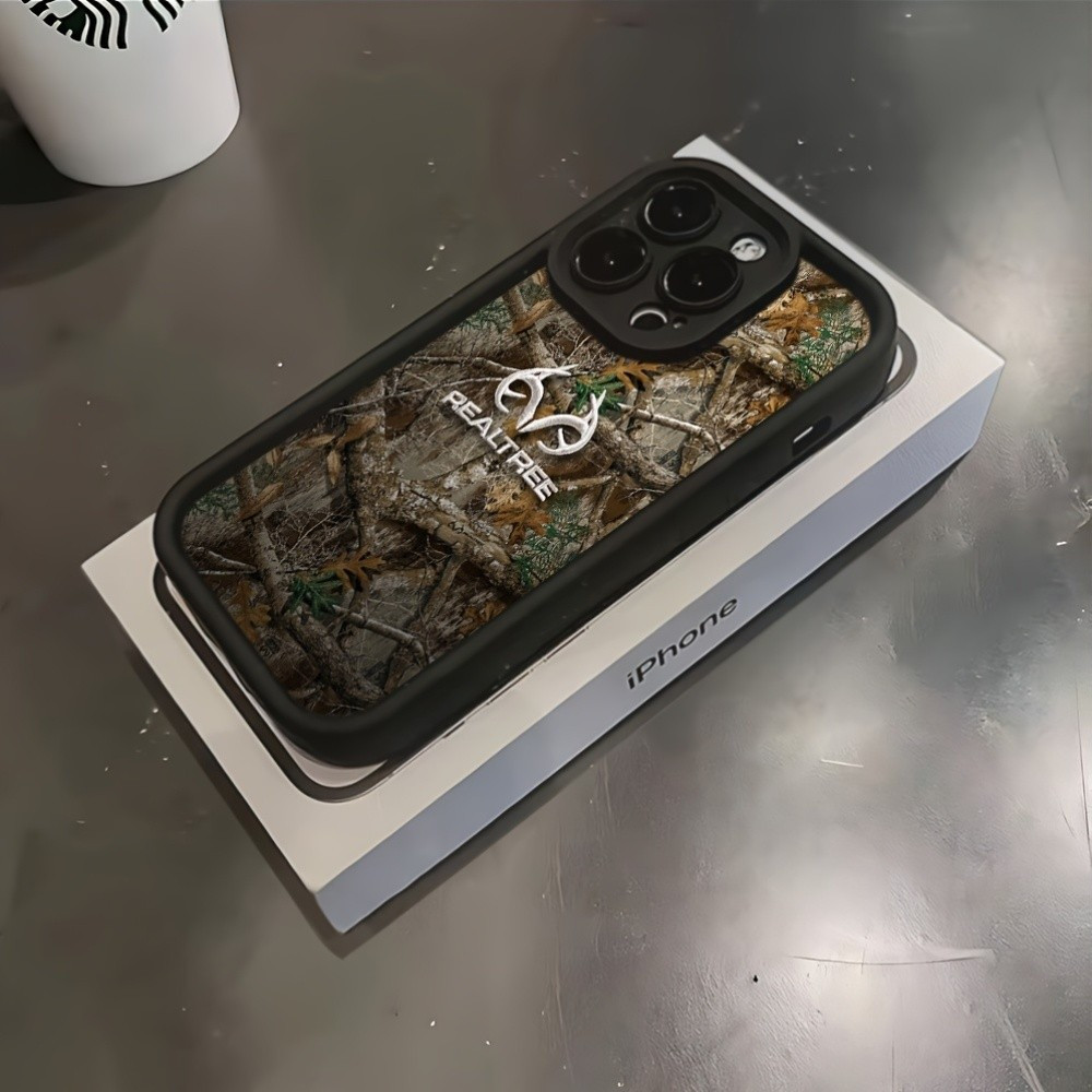 Capa de Telefone - Capa de Telefone Camuflada R-Realtree Real Tree, compatível com iPhone 17 16E 16 15 14 13 12 11 Pro M
