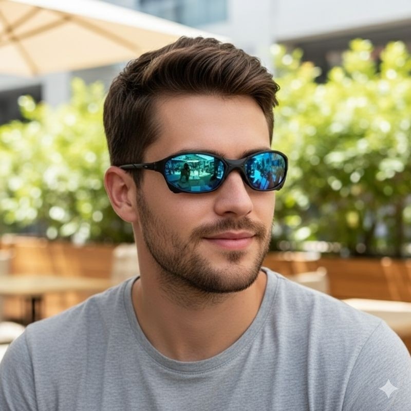 óculos de sol masculino haste de metal surf praia oversized ciclismo