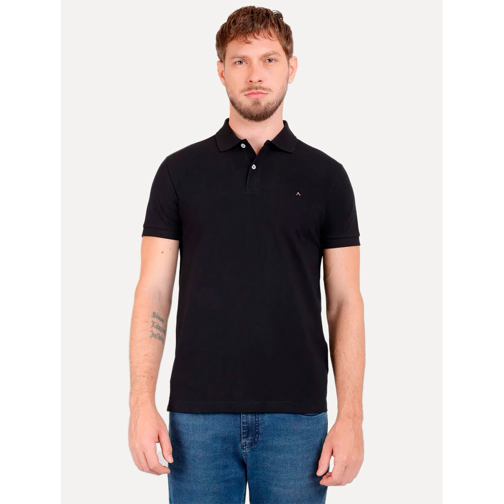 Imagem Polo Aramis Original Masculina Basic Piquet Preta