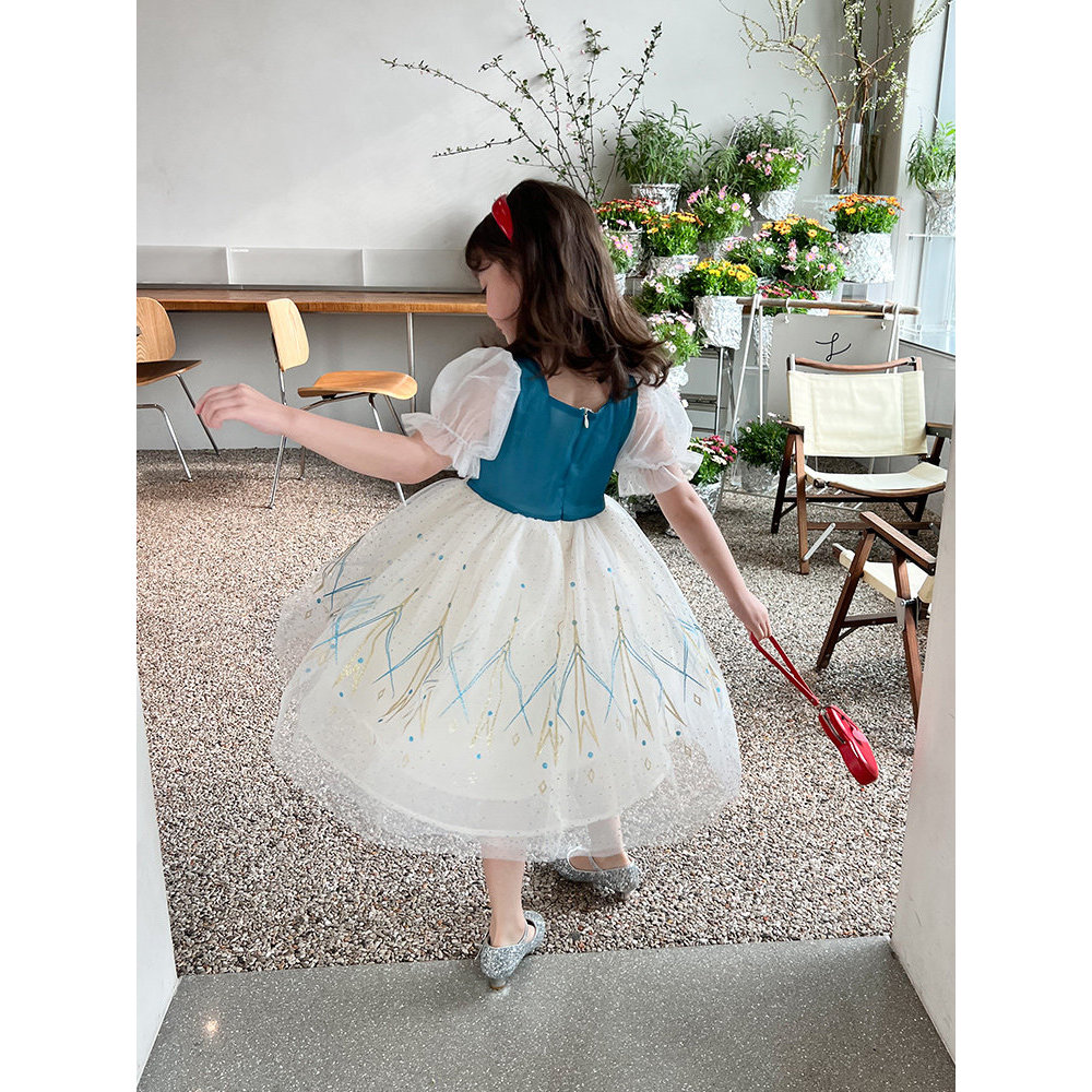 Yojia roupas infantis meninas vestido branco de neve roupas de verão Aisha saia roupas infantis 2024 novo estilo moda in