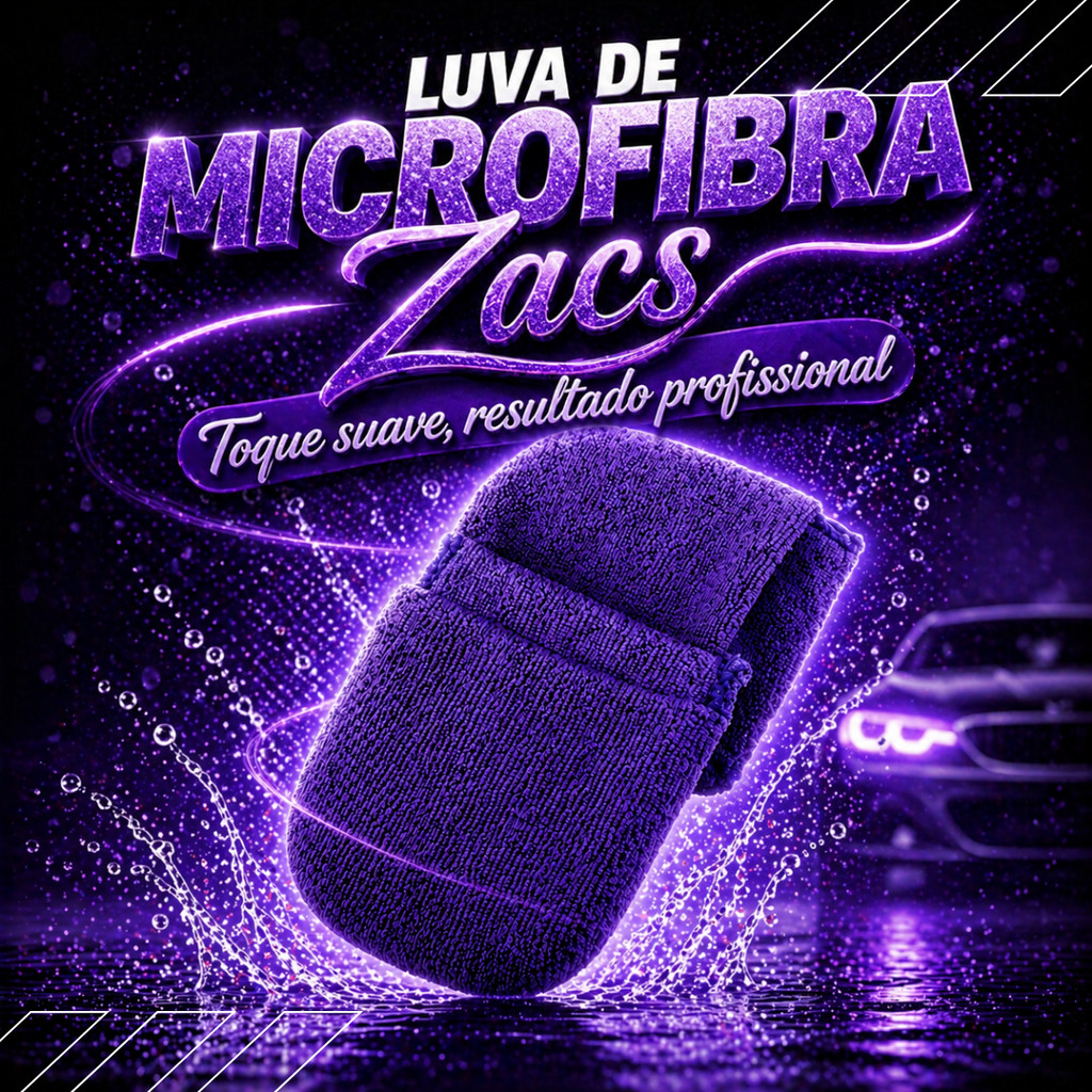 LUVA APLICADORA DE MICROFIBRA COM ENCAIXE DE MÃO 240GSM ZACS-VONIXX 1UN