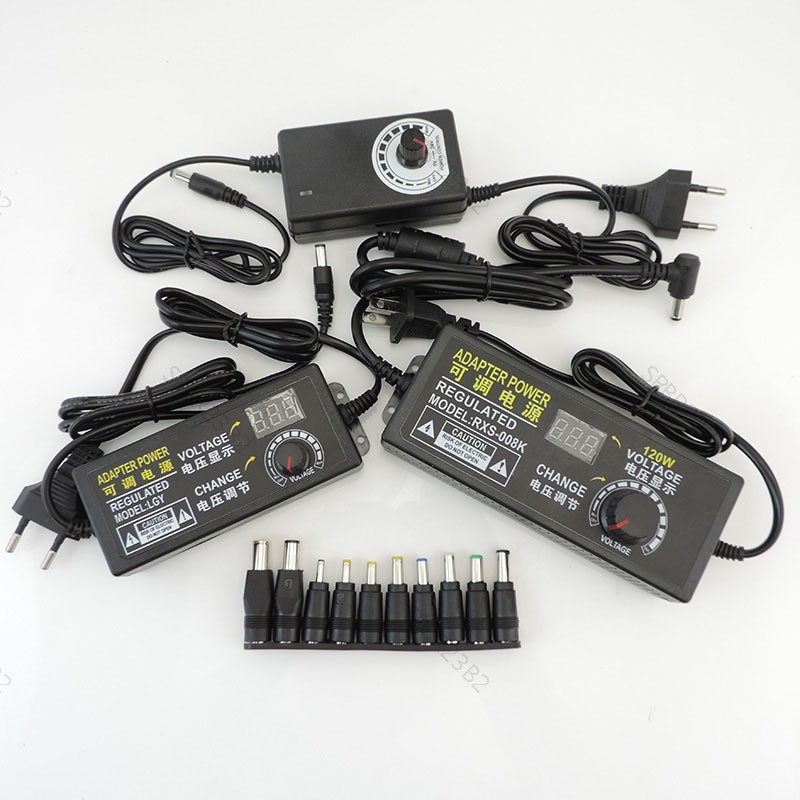 Adaptador De Fonte De Alimentação Ajustável AC Para DC 3V 12V 5V 6V 8v 18v 24V 9V 24V 1A 2A 3A BR23B2