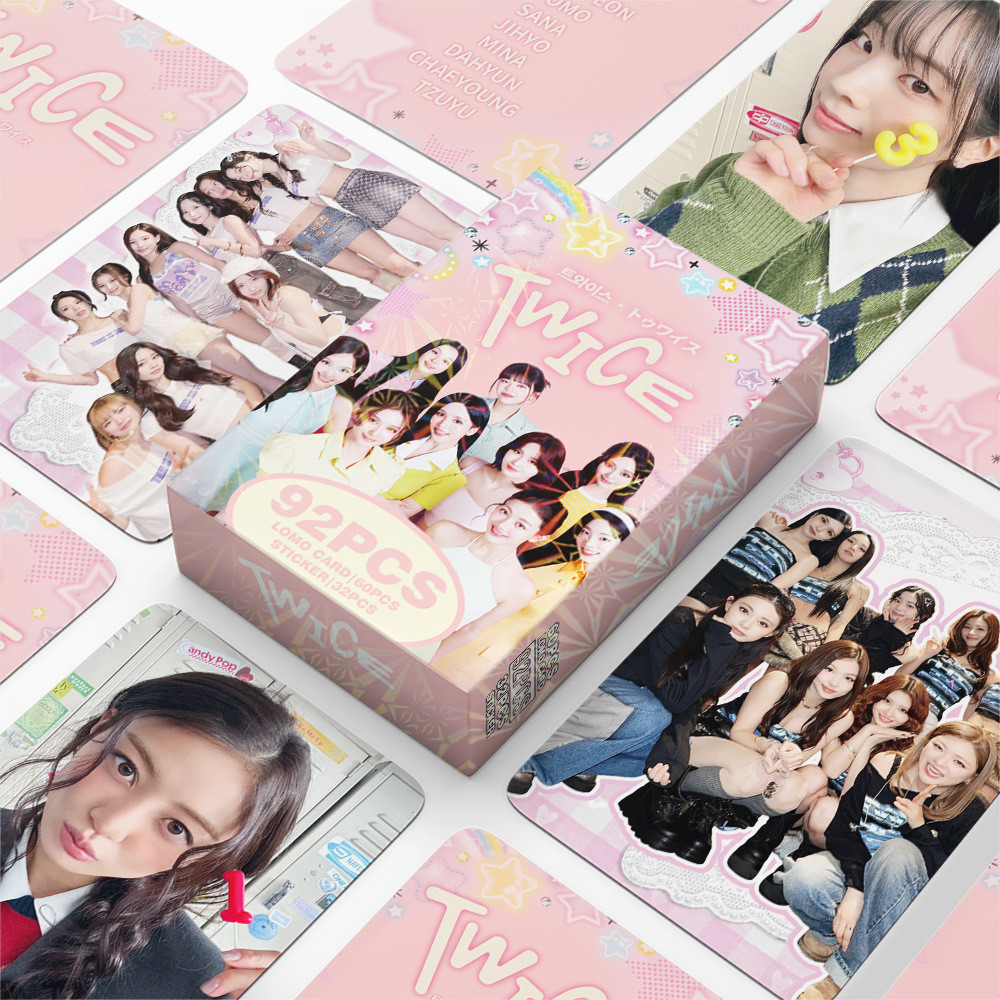 Kpop TWICE 2026 Album Photocard Lomo Card Postcard 60pcs Card + 32pcs Sticker