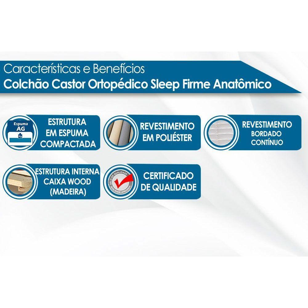 Colchão Viúva Ortopédico Wood Sleep Firme Anatômico (128x188x22) - Castor — imagem 2 de 2