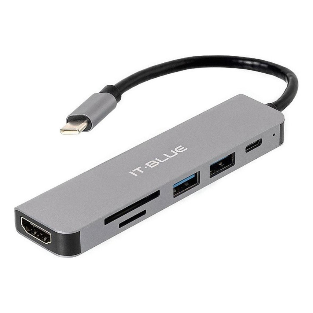 Conversor Tipo-c HDMI  HUB USB3.0 Adaptador Multiplas Saídas para cartões TF / Micro TF