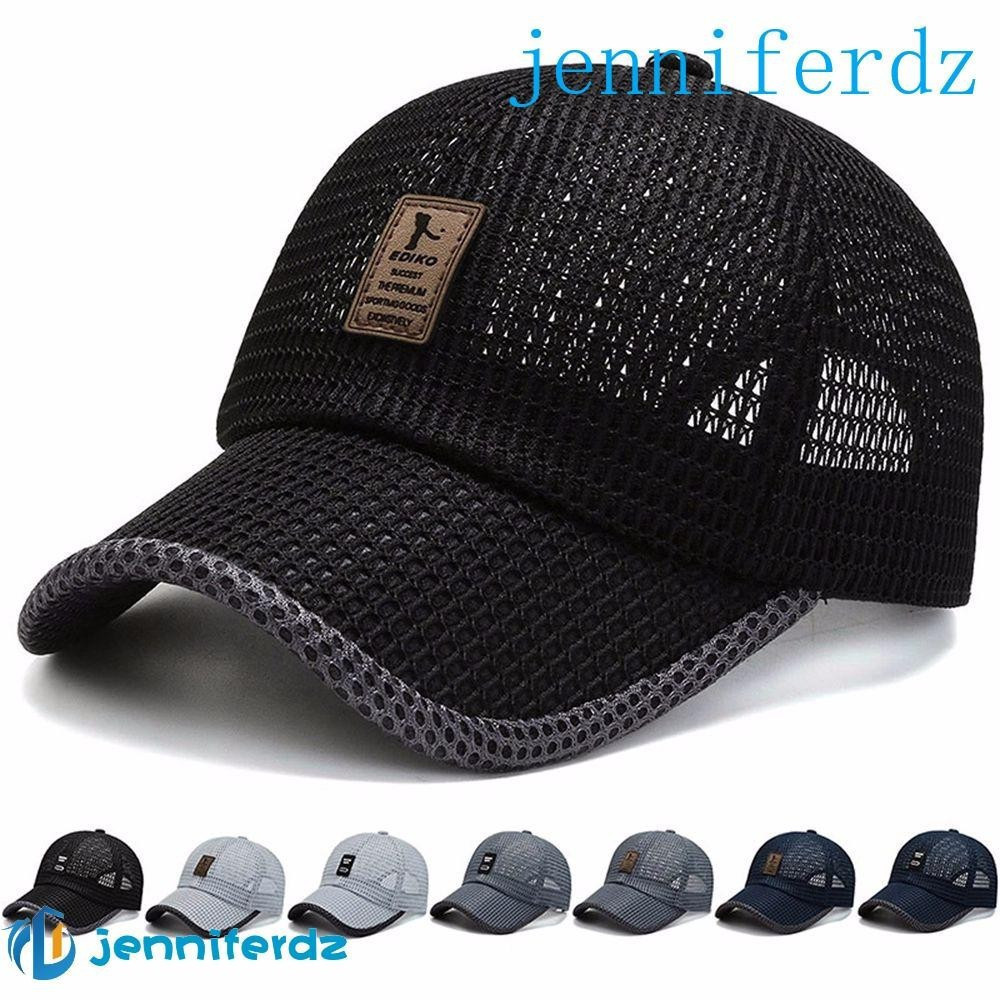 AJENNIFER Bonés De Pesca Baseball Homens Pretos Esportivos Ajustáveis Casuais Respiráveis