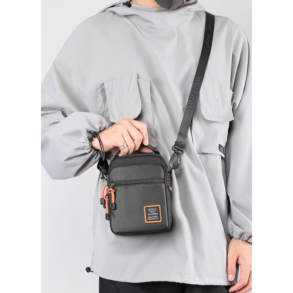 Bolsa à prova d'água estilo masculino, bolsa mensageiro de um ombro, lazer, esportes, bolsa de cintura para celular, moc