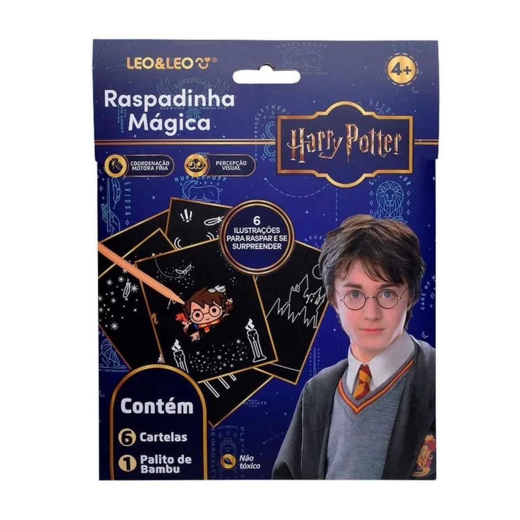 Raspadinha Mágica Harry Potter Envelope c/ 6 Cartelas Leo&Leo Leonora - 10647