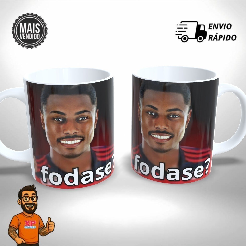 Caneca Personalizada Meme Bruno Henrique Fodase -  Presente Único e Criativo