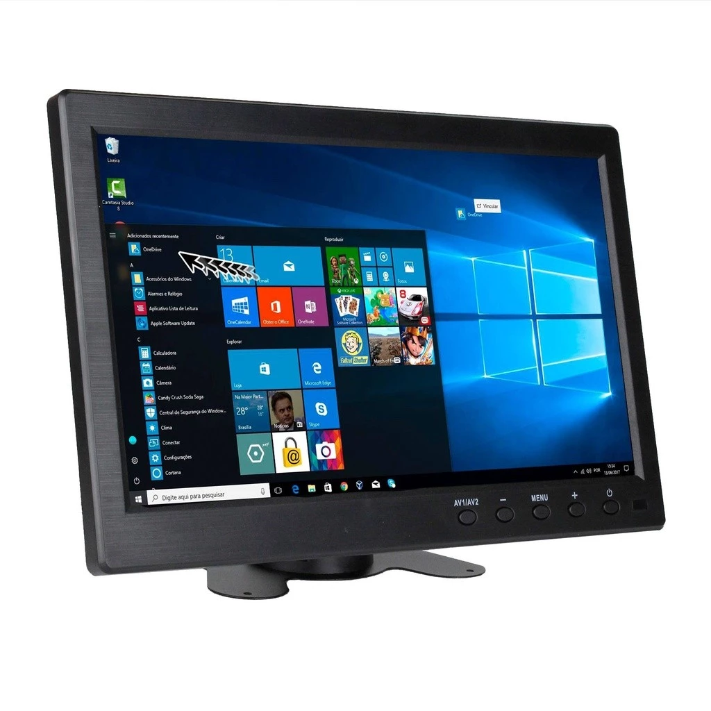 Tela Monitor Automotivo Tela Haiz 10.1 Polegadas HD VGA AVI HDMI USB HZ-101HD