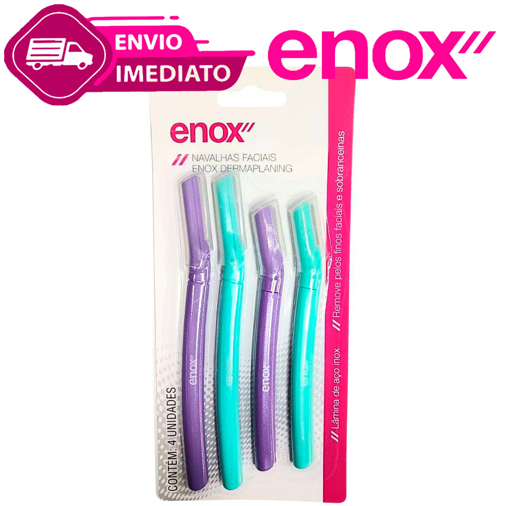 Kit C/4 Navalhas Faciais Enox Dermaplaning Enox Facial Pele Envio Imediato