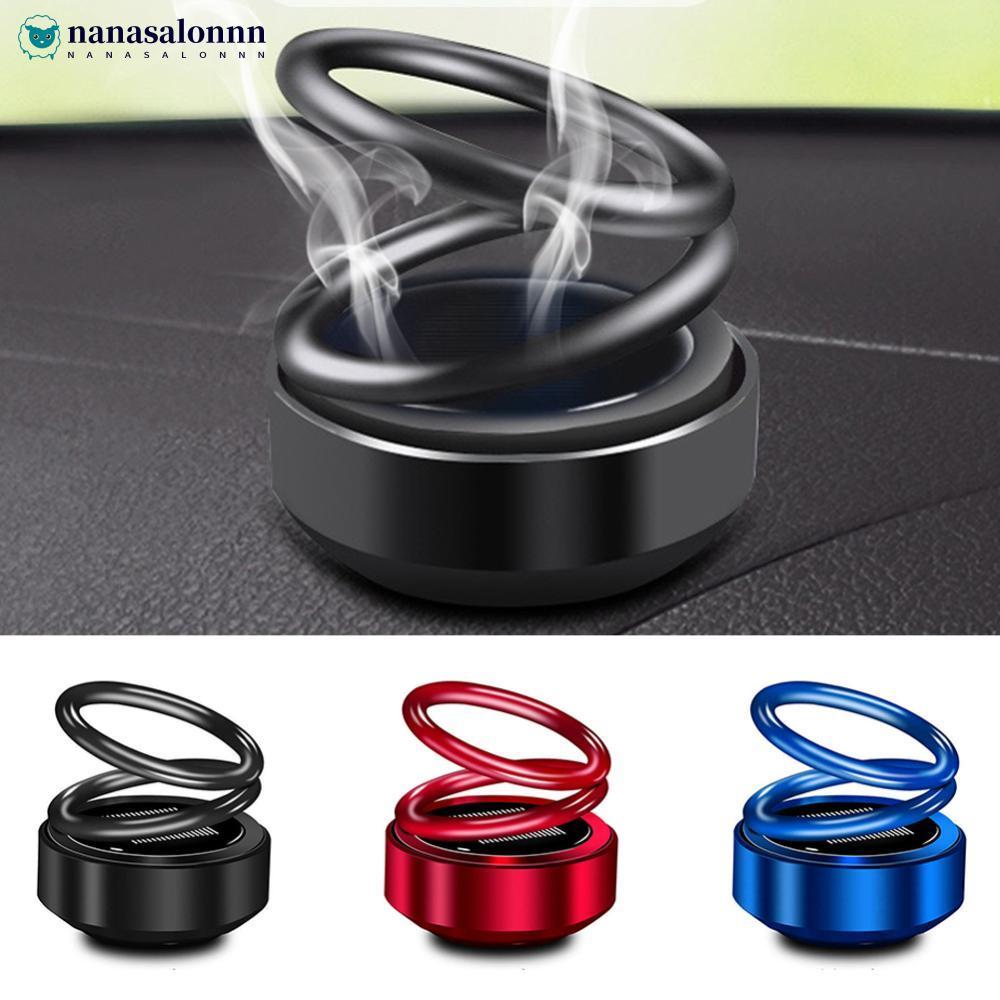 NANASALONNN Carro Auto Energia Solar Rotativa Aromaterapia Ar Mais Fresco Anel Duplo Acessórios Interiores Difusor Para