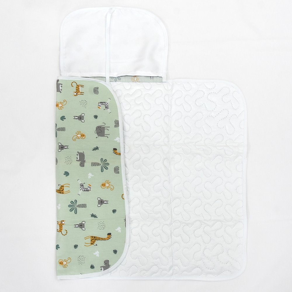 Trocador Portátil Impermeável Safari Joy Estampado Verde
