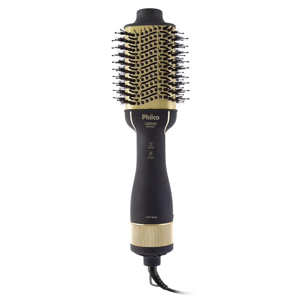 Escova Secadora Philco PES50 4 Em 1 Soft Gold Infrared 1300W Bivolt