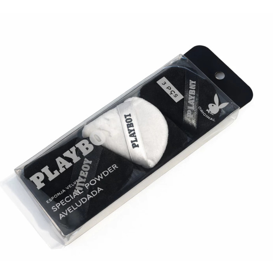 Kit 3 Esponjas Velvet Special Powder Aveludada- Playboy Beauty