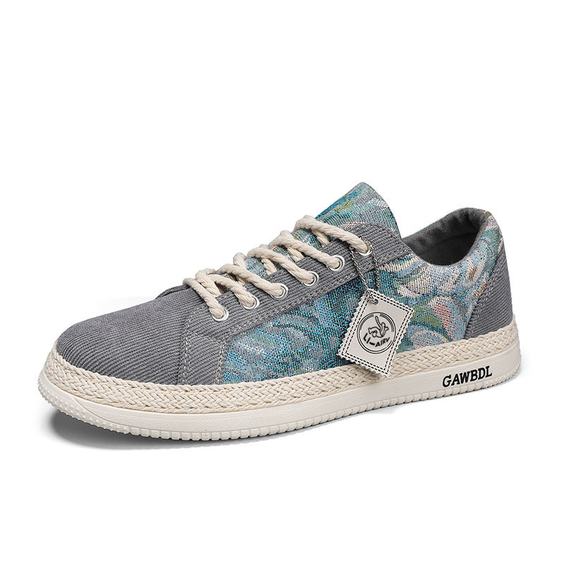 Sapatos masculinos de lona verão respirável esportes lazer confortável na moda
