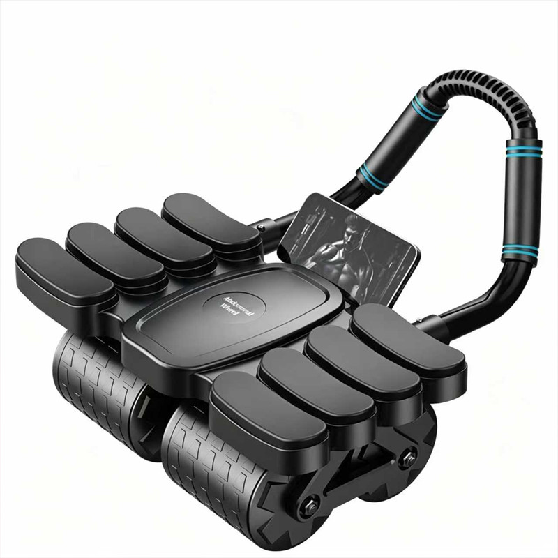Roda de Exercícios Abdominais Duplo Suporte Profissional – Estabilidade, Alívio Articular e Rebote Automático