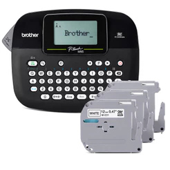 Rotuladora Eletrônica Brother PT-M95BK + 3 Fita M-K231 Etiquetadora Portátil Etiqueta Adesiva
