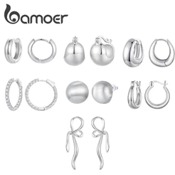 Brincos Bamoer Para Mulheres , 1 Par De Design Simples , Original , Presente E Homens