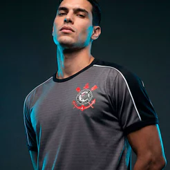 Camisa Corinthians Chumbo Dry Oficial Bando de Loucos Masculina Oficial