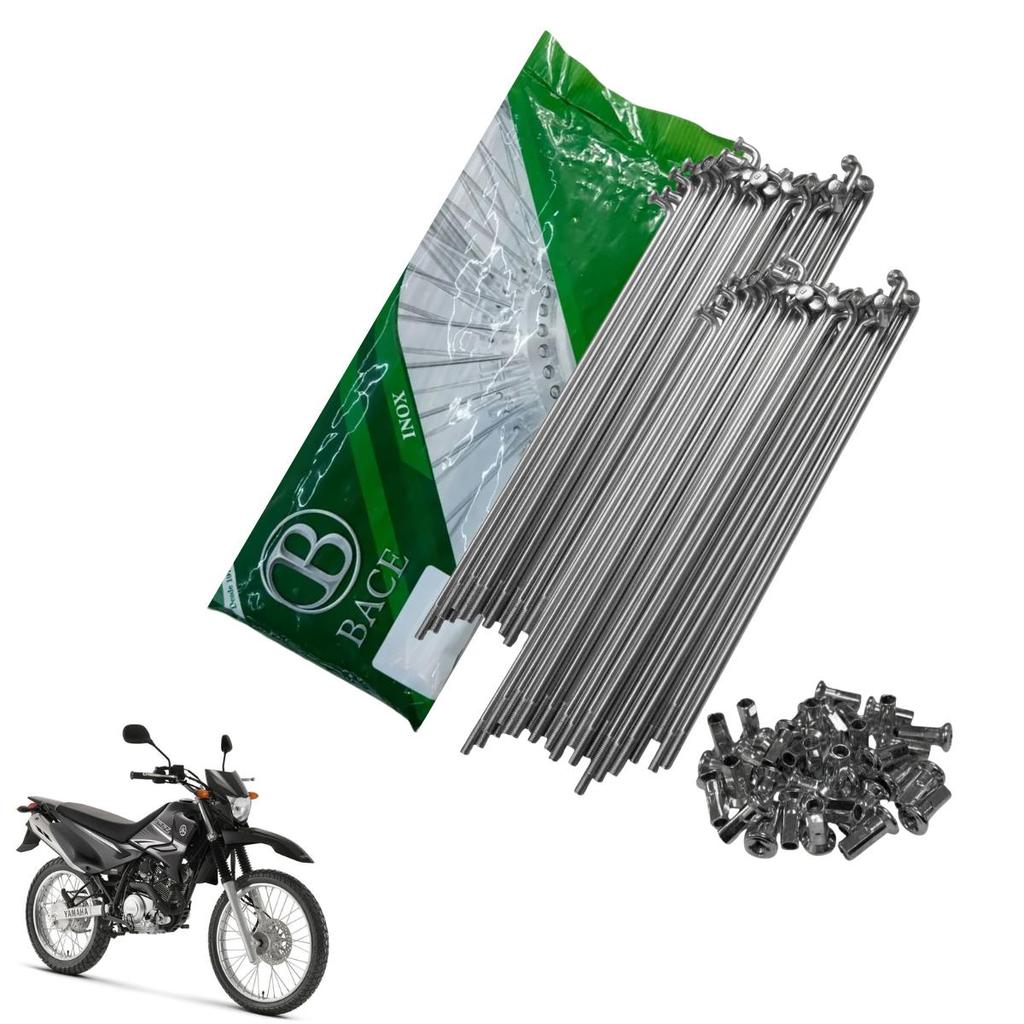 Jogo De Raio Traseiro Xtz125 Xt225 Tdm Dt200 Lona 4mm Inox Bace