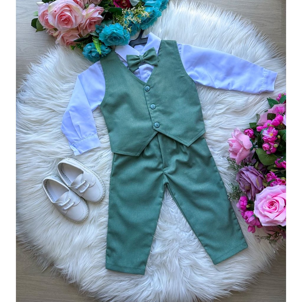 Conjunto Original Miss Cherry Social Colete Verde