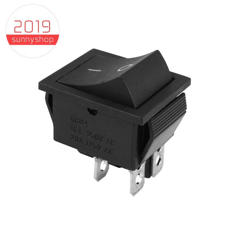 [Bestseller S] AC 250V 16A 4 Pinos ON/OFF I/O 2 Posições DPST Snap in Boat Rocker Switch 28x21mm