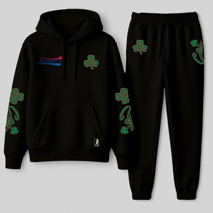 Conjunto Moletom Masculino Boston Blusa De Frio Canguru Bolso e Capuz + Calça Moletom Estampados Unissex Outono/Inverno