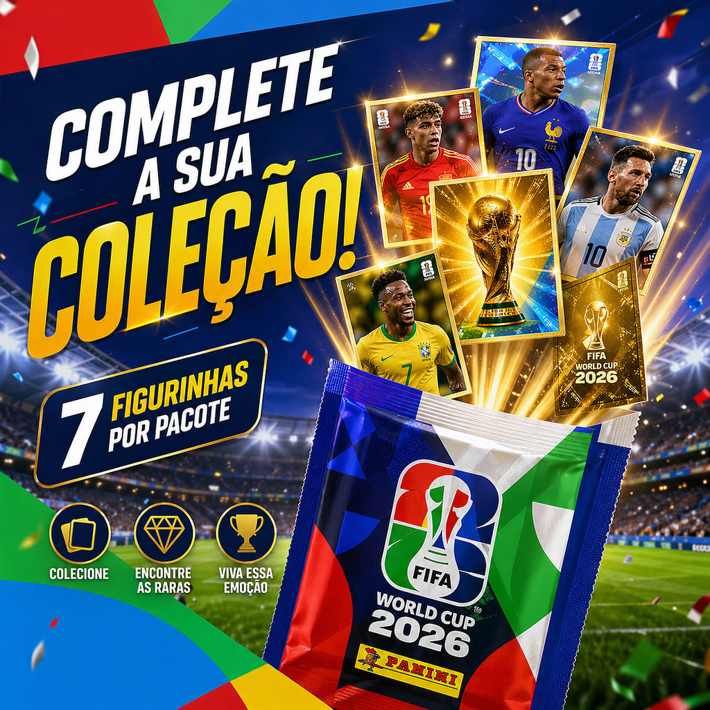 PRONTA ENTREGA - Kit Envelopes de Figurinhas Panini Copa do Mundo 2026 Fifa World Cup