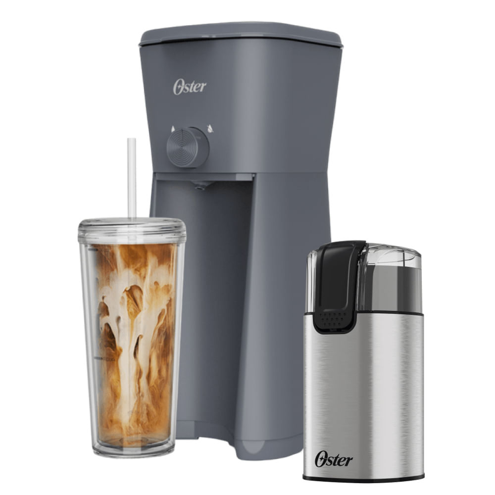Kit Café Gelado Cafeteira Iced Coffee e Moedor de Café Elétrico Oster