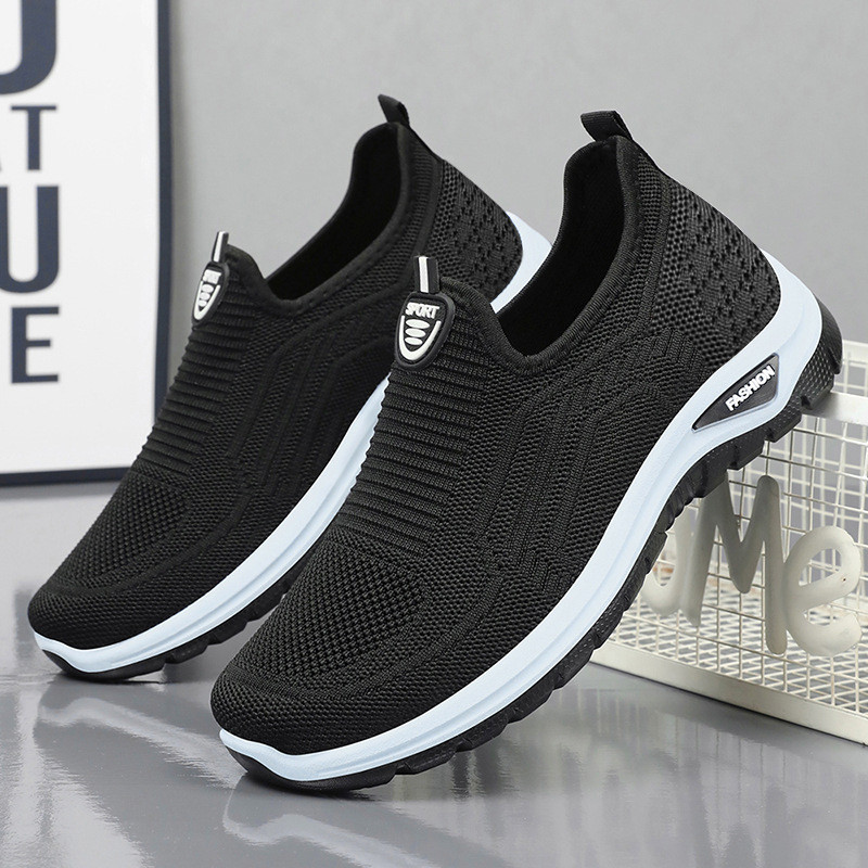 Sapatos masculinos sapatos de verão sapatos masculinos respirável sapatos casuais de meia-idade sapatos de pai idoso