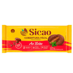 Cobertura Chocolate Ao Leite Sicao Fácil Barra 1.01kg